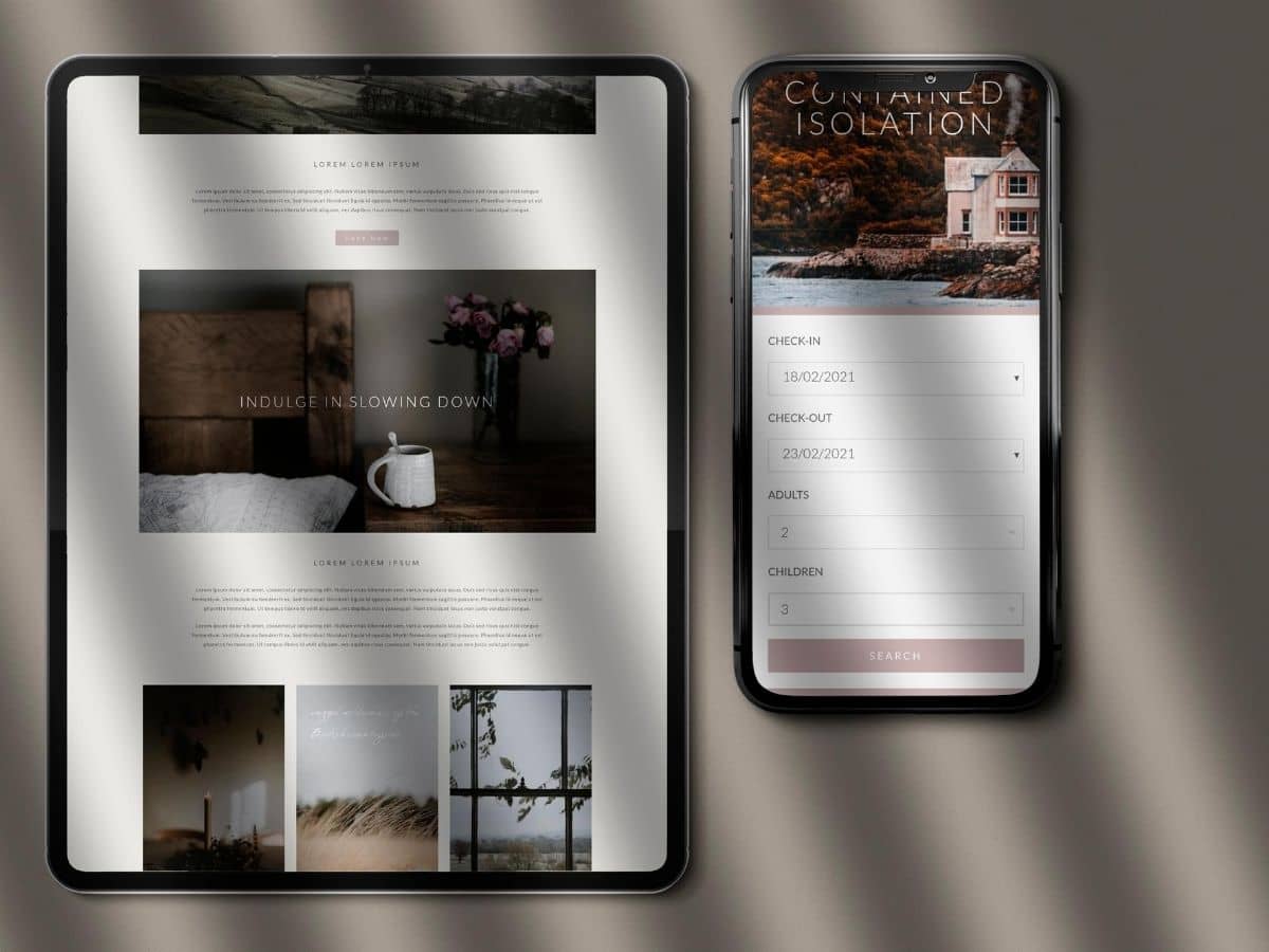 Cosy Farmhouse Hote Website Concept 02